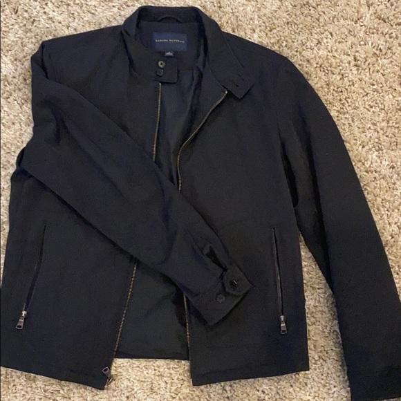 Banana Republic Other - Banana Republic Men’s Jacket Small Black Vinyl